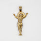 10k Solid Gold VS Diamond Crucifix Pendant - 60435