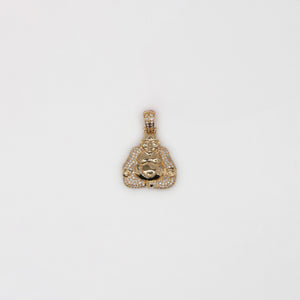 10k Solid Gold VS Diamond Sitting Buddha Pendant - 60438