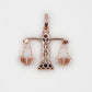 10k Solid Rose Gold VS Diamond Money Scale Pendant - 60440