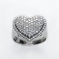 10k Solid Gold Diamond 3D Heart Ring - 30121