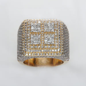 10k Solid Gold VS1 Diamond XL Square Championship Ring