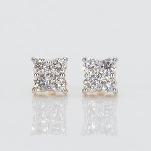 14k Solid Gold VS Diamond 5.7mm Earrings