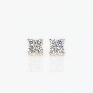 14k Solid Gold 6mm VS Diamond Earrings - 50067