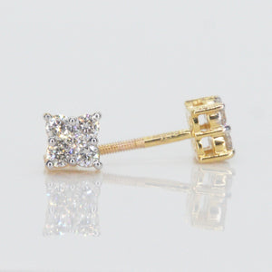 14k Solid Gold VS Diamond 5.7mm Earrings