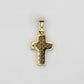 14k Solid Gold Emerald Diamond Cross - 60441