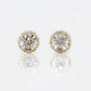 10k Solid Gold 5.5mm Diamond Solitaire Illusion-Set Earrings - 50094