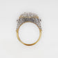 14k Solid Gold Upside Down VS1 Diamond Mosaic Setting Ring - 30295