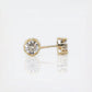 10k Solid Gold 5.5mm Diamond Solitaire Illusion-Set Earrings - 50094