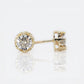 10k Solid Gold 5.5mm Diamond Solitaire Illusion-Set Earrings - 50094