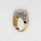 14k Solid Gold Upside Down VS1 Diamond Mosaic Setting Ring - 30295