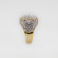 14k Solid Gold Upside Down VS1 Diamond Mosaic Setting Ring - 30295