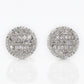 10k Solid Gold 10mm Baguette Diamond Circle Earrings - 50042