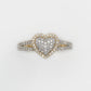 10k Solid Gold VS Diamond 3D Heart Ring - 30296