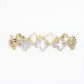 14k Solid Gold 12mm VS Diamond Halo Cross Bracelet - 20005