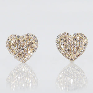 10k Solid Gold Medium Heart Earrings