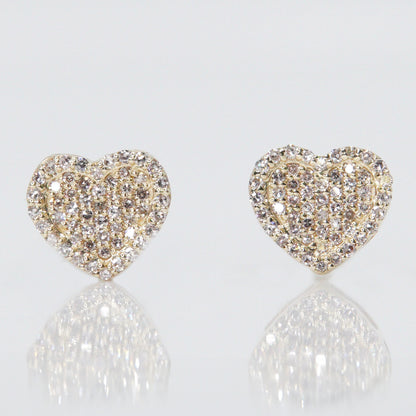 10k Solid Gold Medium Heart Earrings