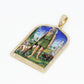 14k Solid Gold Diamond VS1 Enamel Art St. Lazarus - 60054