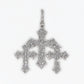 10k Solid Gold Diamond Triple Cross Pendant