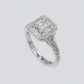 14k Solid Gold VS1 Emerald Cluster Diamond Ring - 30024