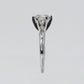 14k Solid White Gold Solitaire Diamond Traditional Engagement Ring