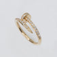 14k Solid Gold VS Diamond Nail Head Ring