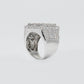 14k Solid White Gold VS1 Baguette Diamond Men's Chandelier Ring
