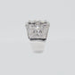 14k Solid White Gold VS1 Baguette Diamond Men's Chandelier Ring
