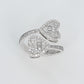 10k Solid Gold Diamond Heart Cuff Ring - 30005