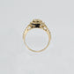 Solid 14k Gold Diamond Pear Women's Ring