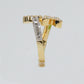 Solid Gold Baguette Diamond Butterfly Cuff Rings