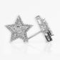 14k Solid White Gold 15mm VS Diamond XL Pie-Cut Star Earrings - 50109