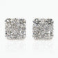 14k Solid Gold 12mm VS Diamond Jumbo Box Earrings - 50006