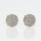 14k Solid Gold 10mm VS1 Diamond 3D Cake Earrings - 50106