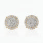 14k Solid Gold 10mm VS1 Diamond 3D Cake Earrings - 50106