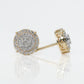 14k Solid Gold 10mm VS1 Diamond 3D Cake Earrings - 50106