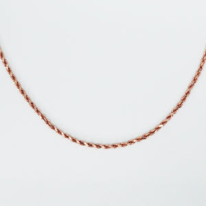 14k Solid Rose Gold 4mm Heavy Rope Chain