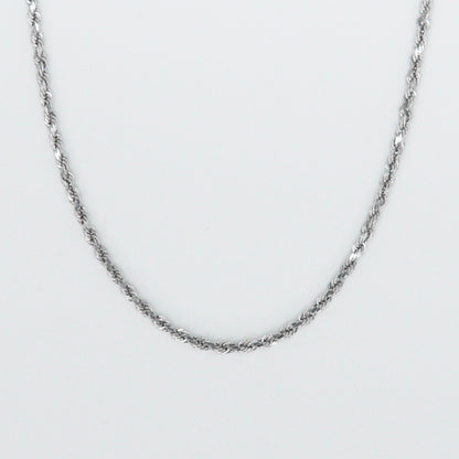 10k White Gold Semi-Solid 2mm Rope Chain - 10094