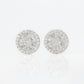 14k Solid Gold 8mm VS1 Baguette Diamond Glass Wheel Earrings - 50090