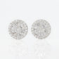 14k Solid Gold 8mm VS1 Baguette Diamond Glass Wheel Earrings - 50090