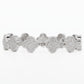 14k Solid Gold 15mm VVS Diamond Clover Bracelet - 20091