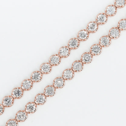 10k Solid Gold 5mm Diamond Tennis Chain - 10011