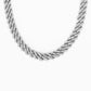 14k Solid White Gold 11mm VVS Diamond Edge Cuban Chain - 10057