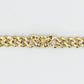 10k Solid Gold 7mm Diamond Butterfly Cuban Link Bracelet