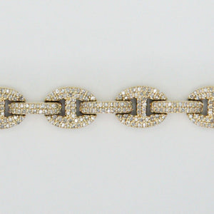 10k Solid Gold Diamond Mariner Bracelet