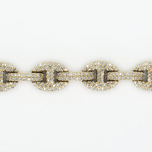 10k Solid Gold 5mm Diamond Mariner Bracelet - 20095