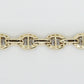 10k Solid Gold Diamond Mariner Bracelet