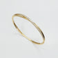 14k Solid Gold VS Diamond Cross-Over Bangle - 20073