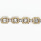 14k Solid Gold 7mm VS Baguette Diamond Rectangle Tennis Bracelet - 20098