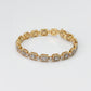 14k Solid Gold VS Baguette Rectangle Diamond Tennis Bracelet