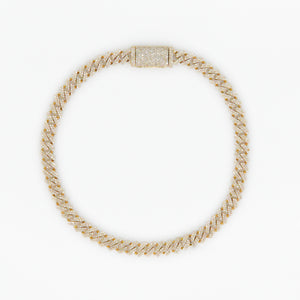 10k Solid Gold 5mm VS Diamond Cuban Bracelet - 20021